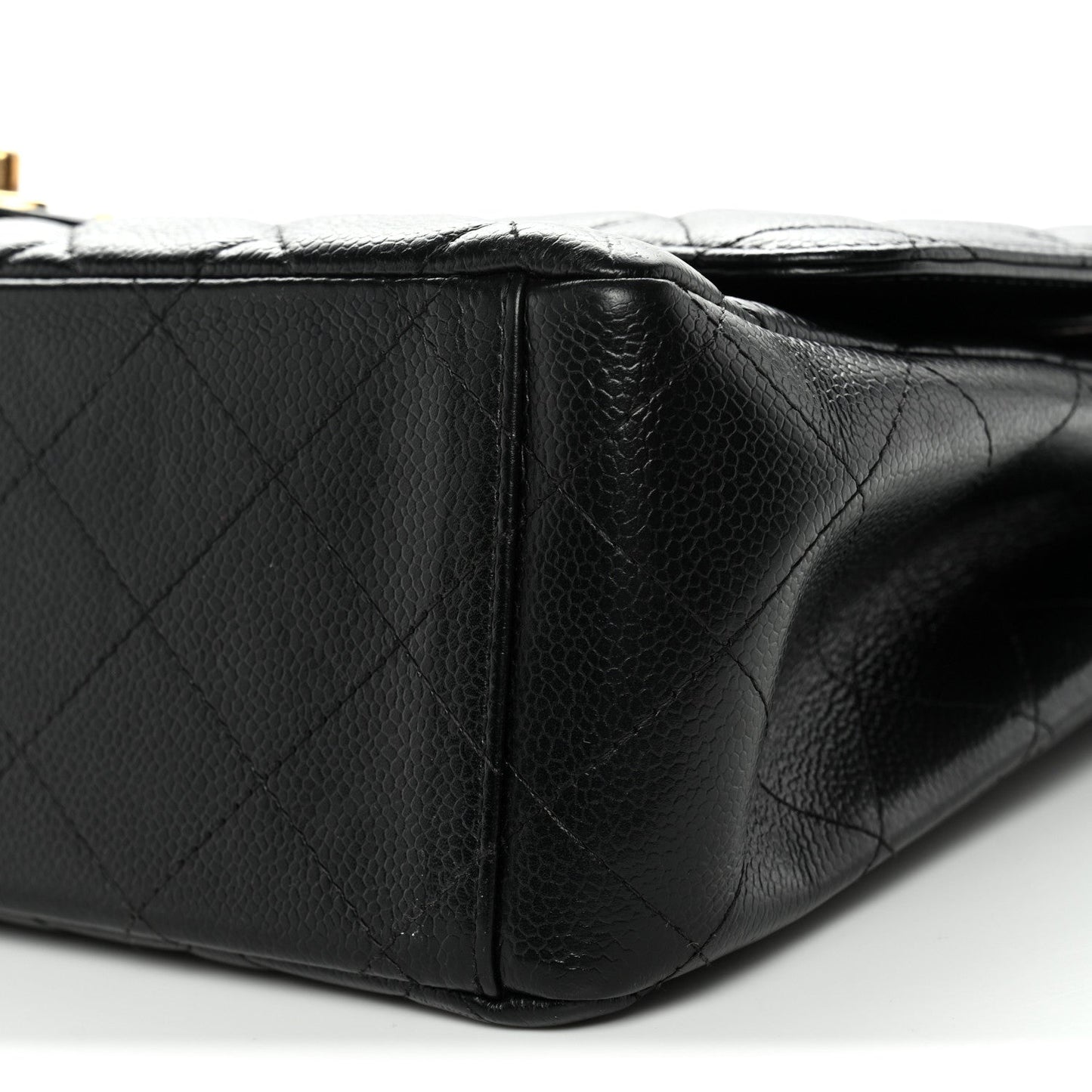 Caviar Quilted Maxi Double Flap Black
