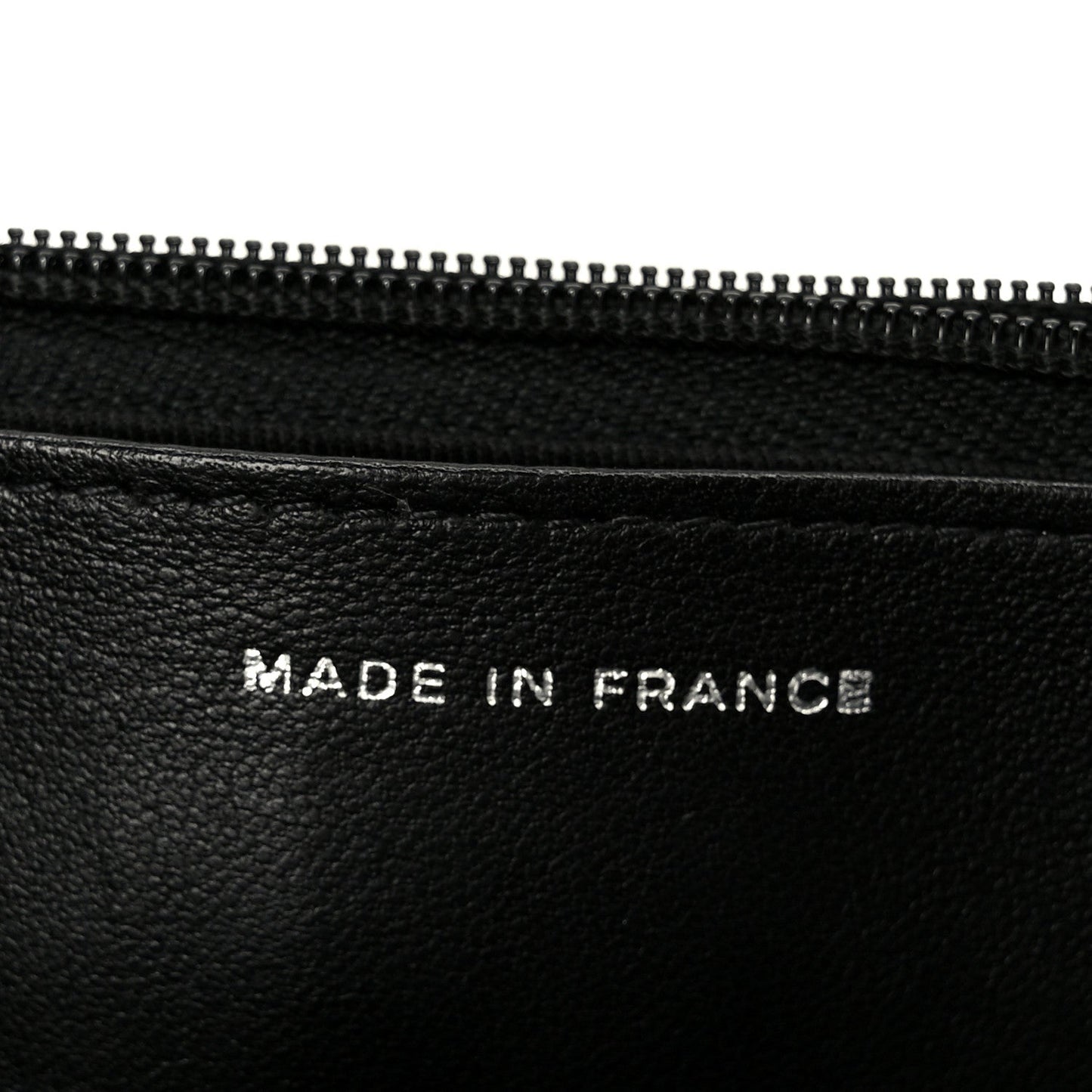 Pearly Lambskin Quilted Wallet On Chain WOC So Black