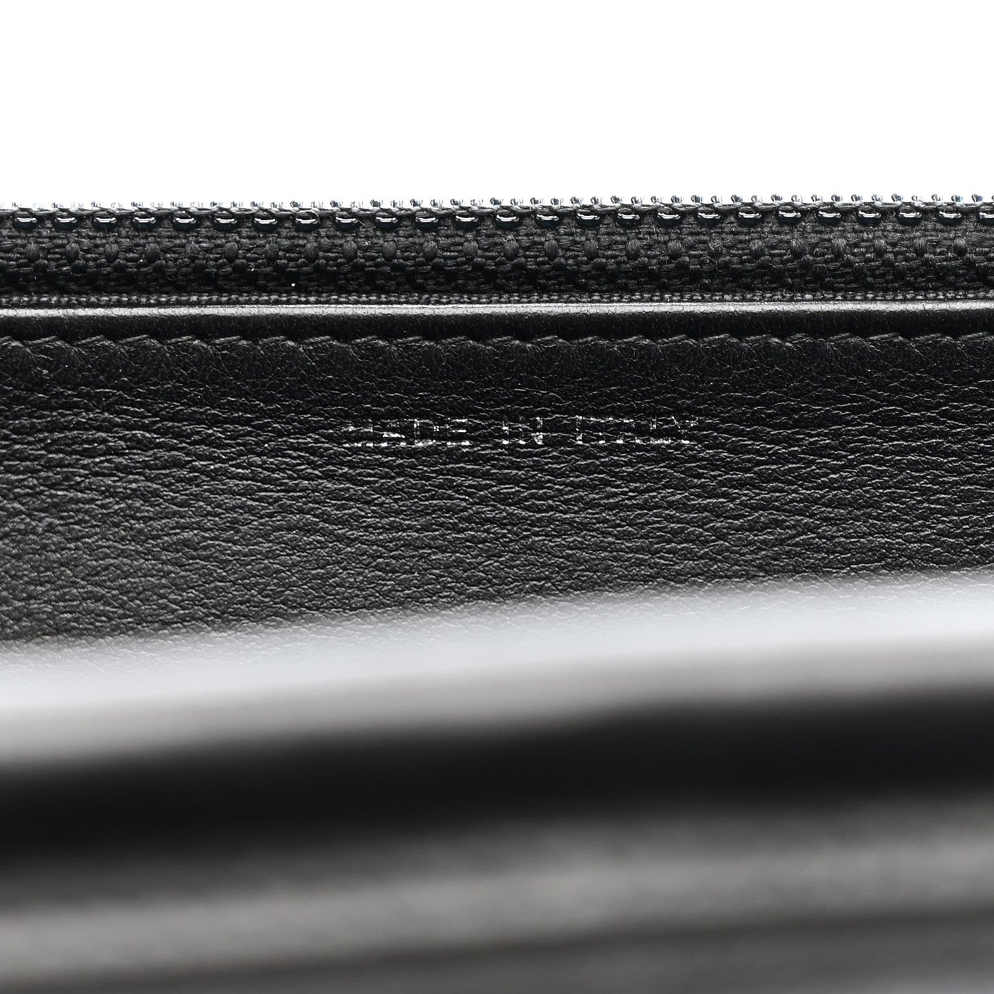 Crumpled Calfskin Quilted Wallet On Chain WOC So Black