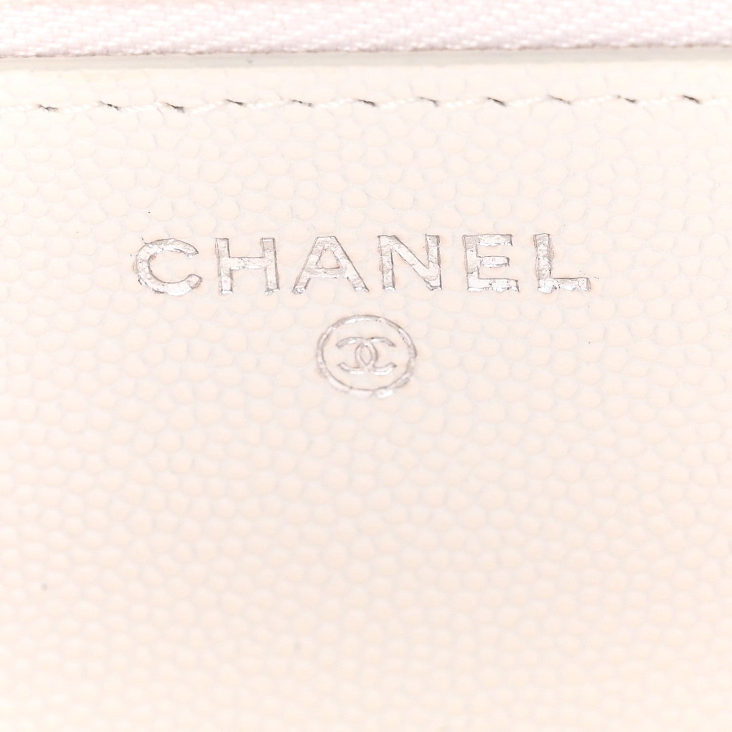 Caviar Quilted Chanel 19 Wallet On Chain WOC White Pink