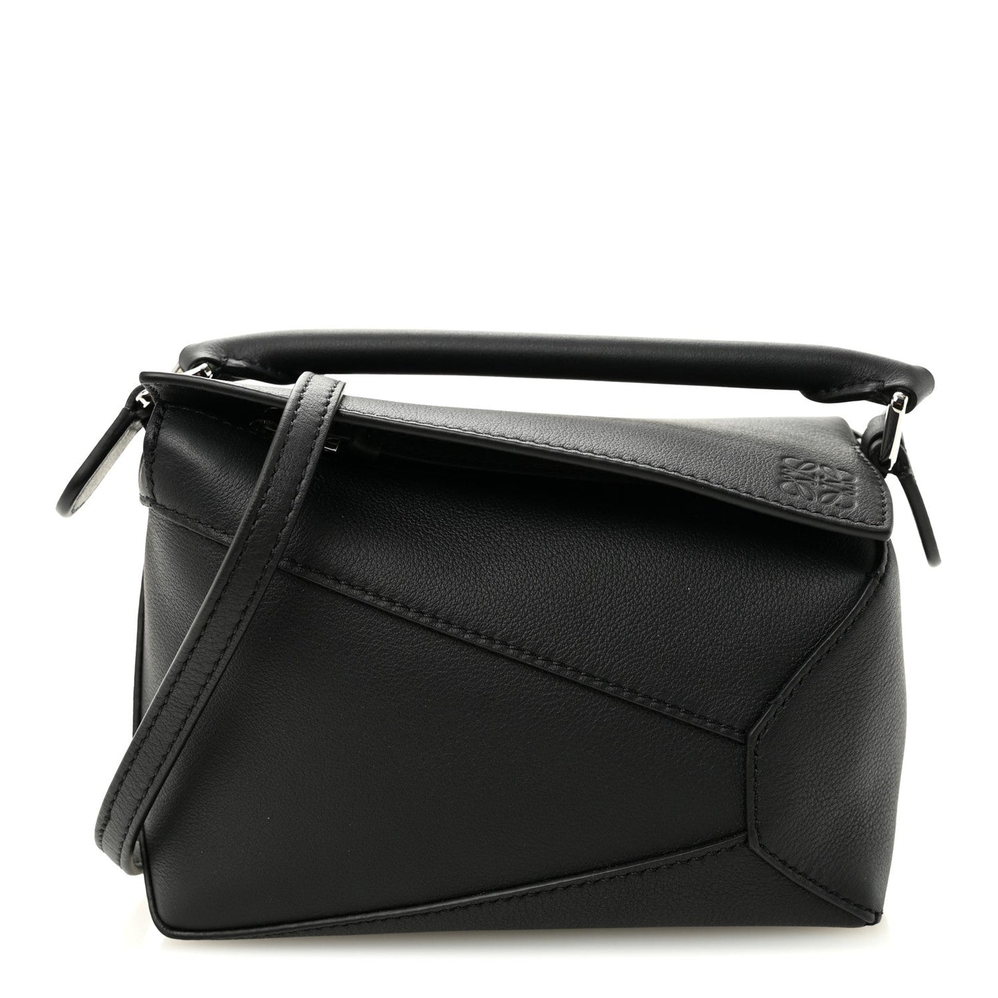 Calfskin Mini Puzzle Bag Black