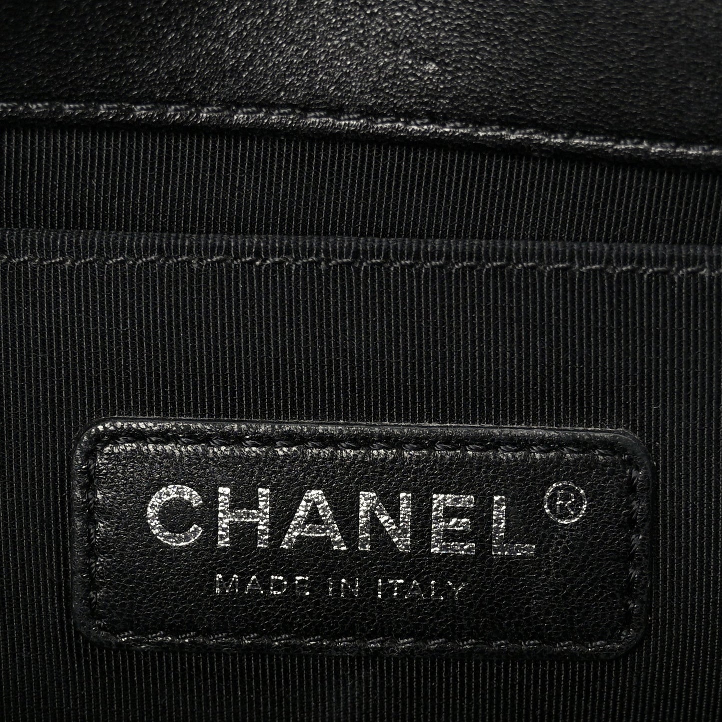 Lambskin Quilted Medium Boy Flap Black