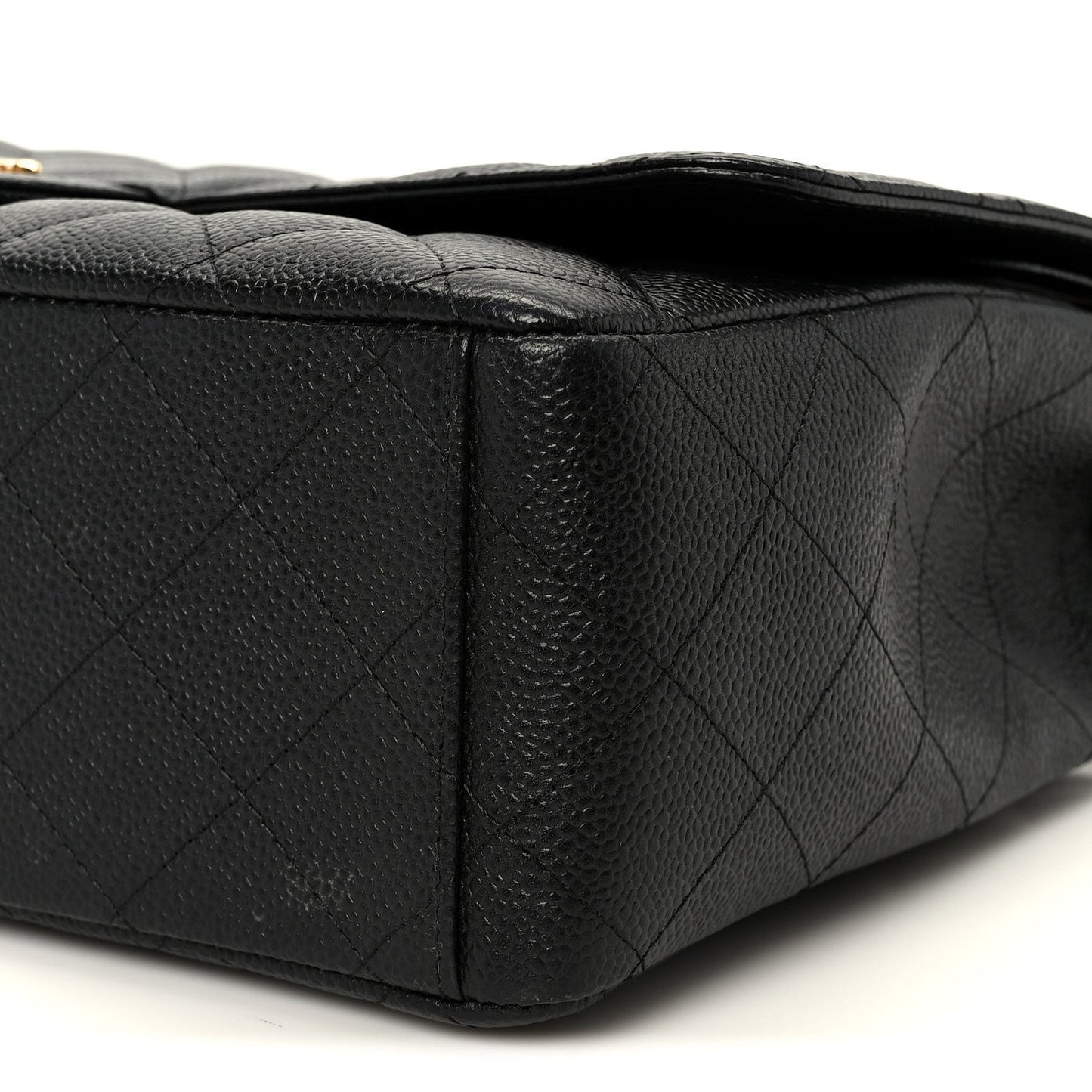 Caviar Quilted Maxi Double Flap Black