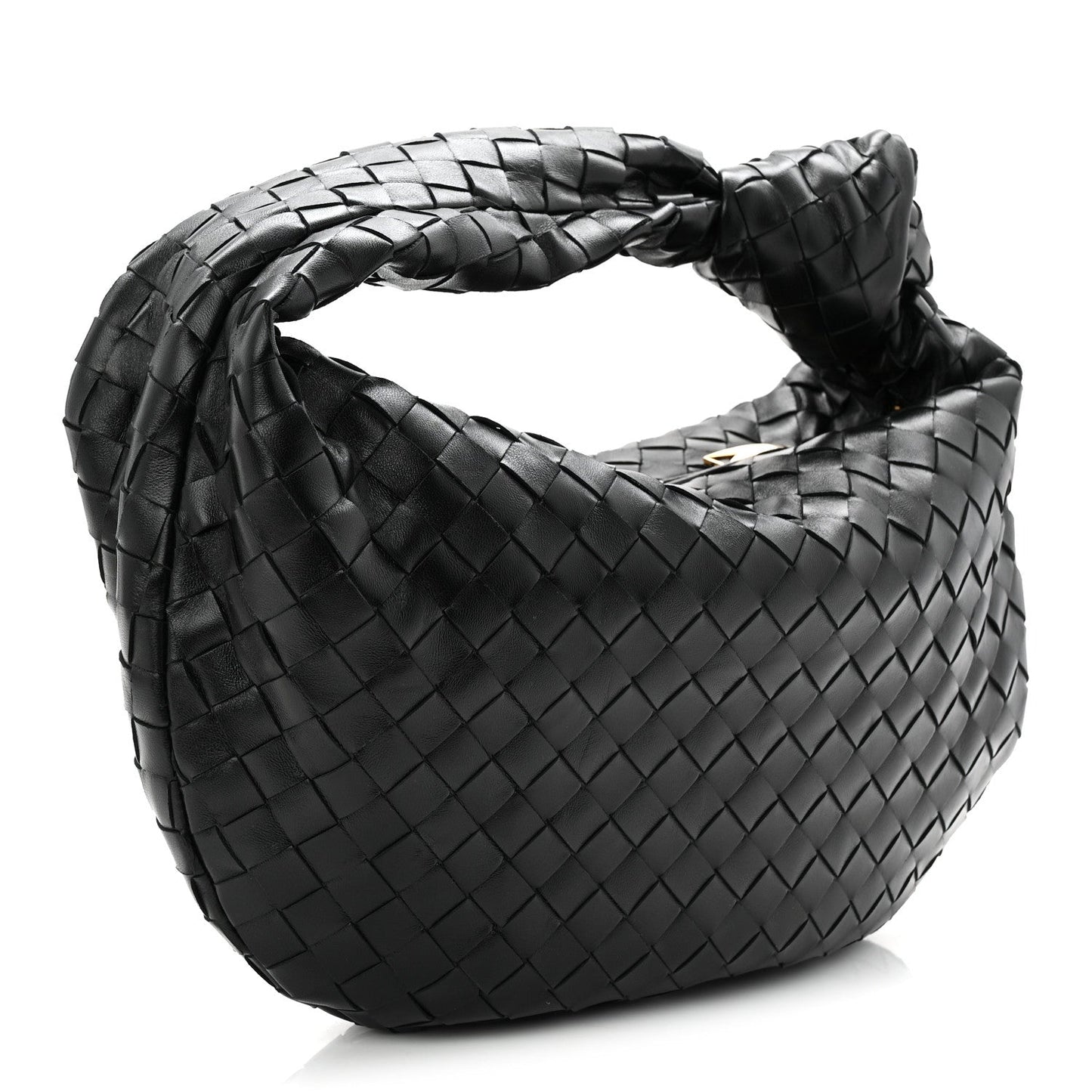Nappa Intrecciato Teen Jodie Hobo Black