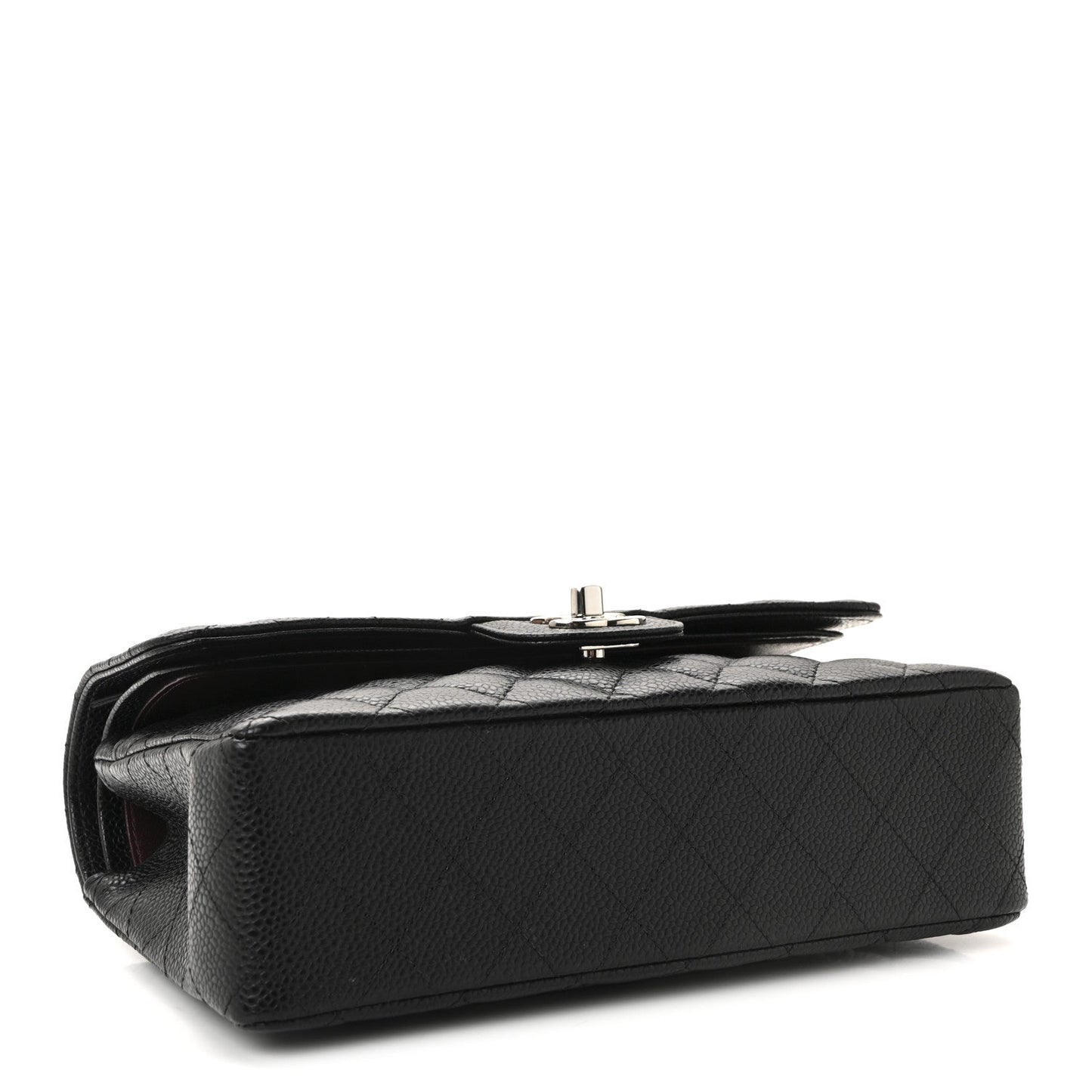 Caviar Quilted Small Double Flap Black