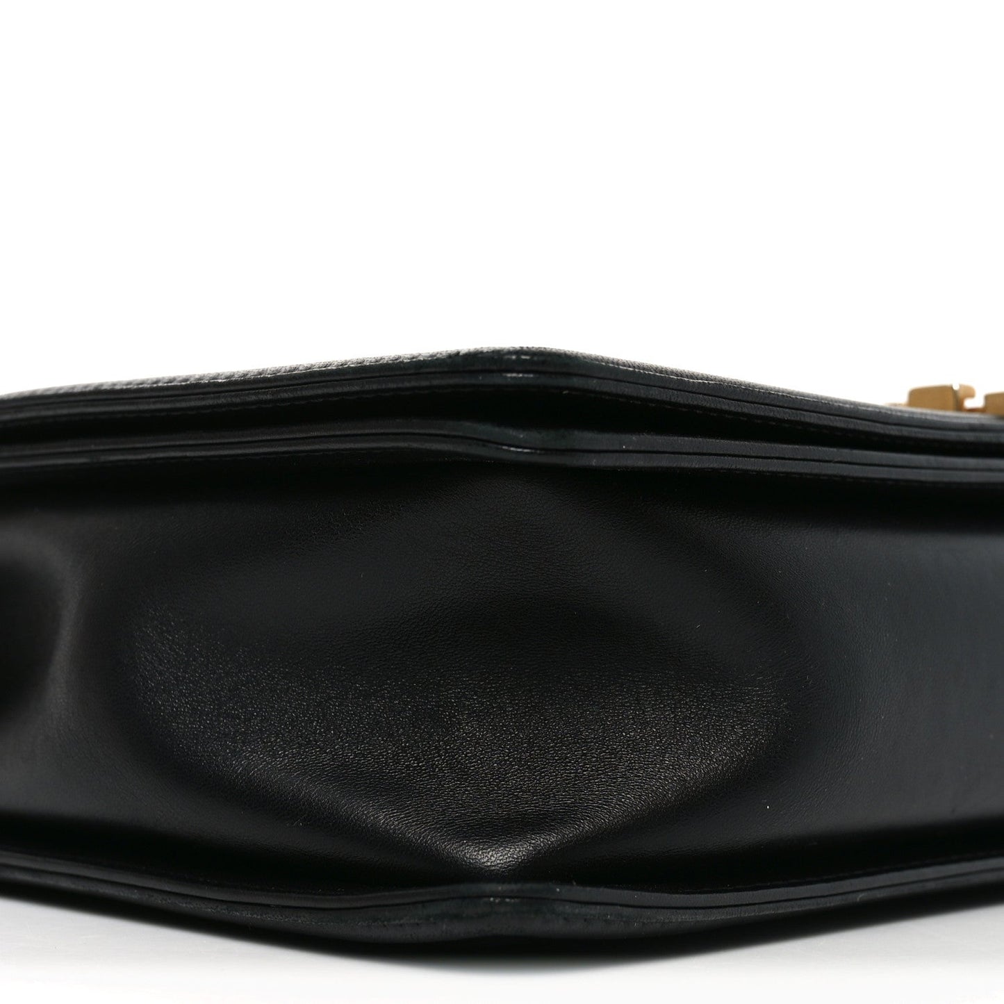 Lambskin Quilted Large Boy Flap Black