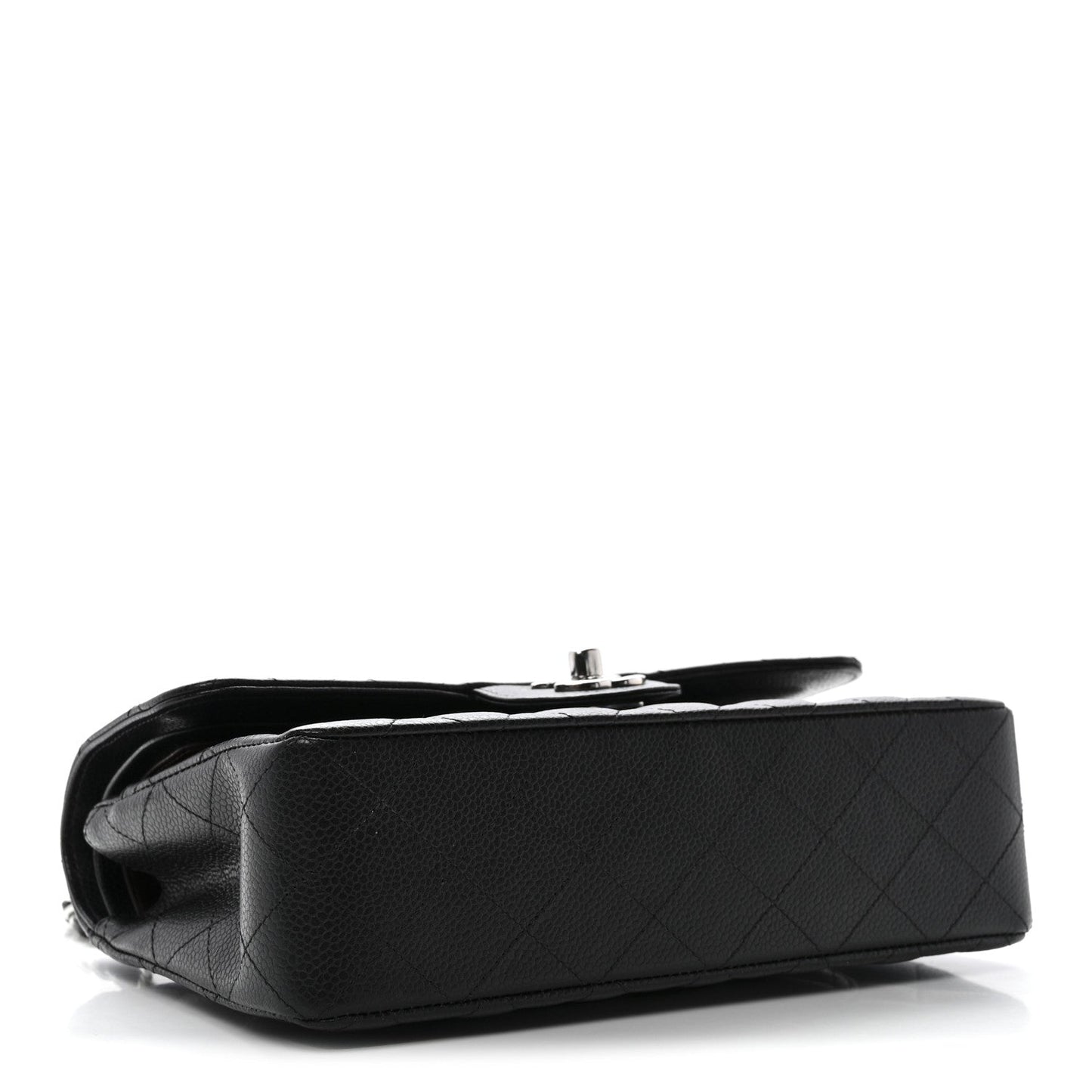 Caviar Quilted Small Double Flap Black
